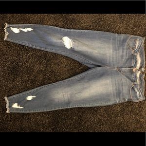 Denim ripped jeans